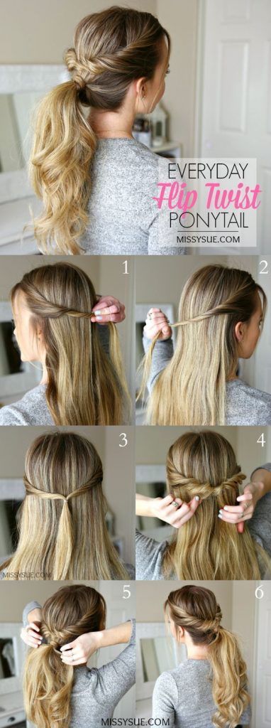 quick and easy hairstyles 11 382x1024 - 12 Quick and easy hairstyles that will get you out of trouble