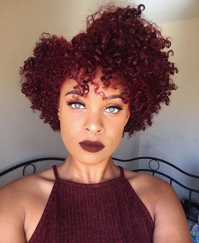 red curly hair