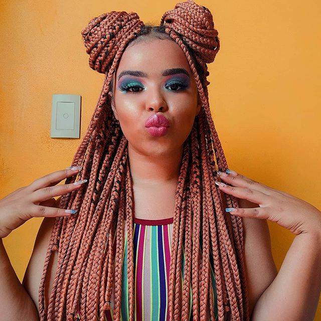 orange box braids