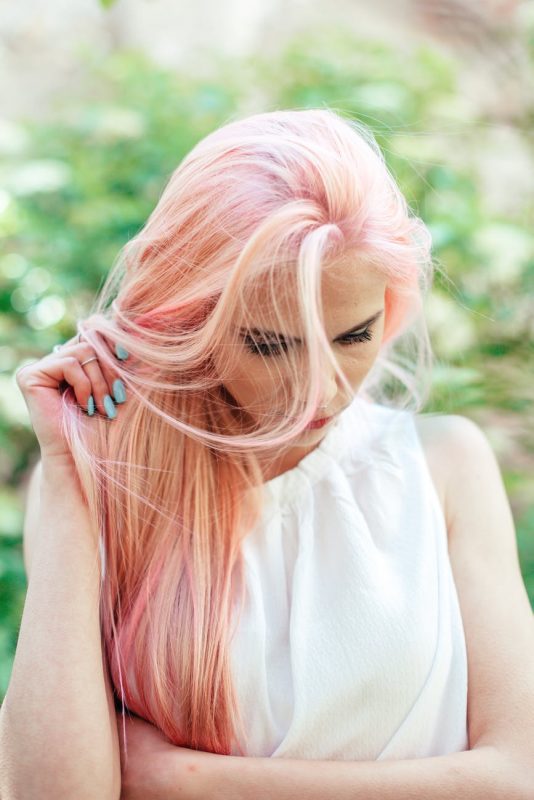 pumpkin pink hair