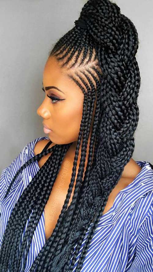 nice hairstyle with nago and box braids