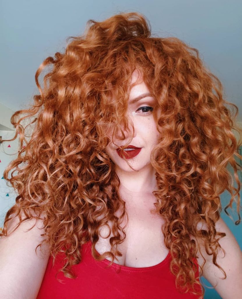 curly red hair