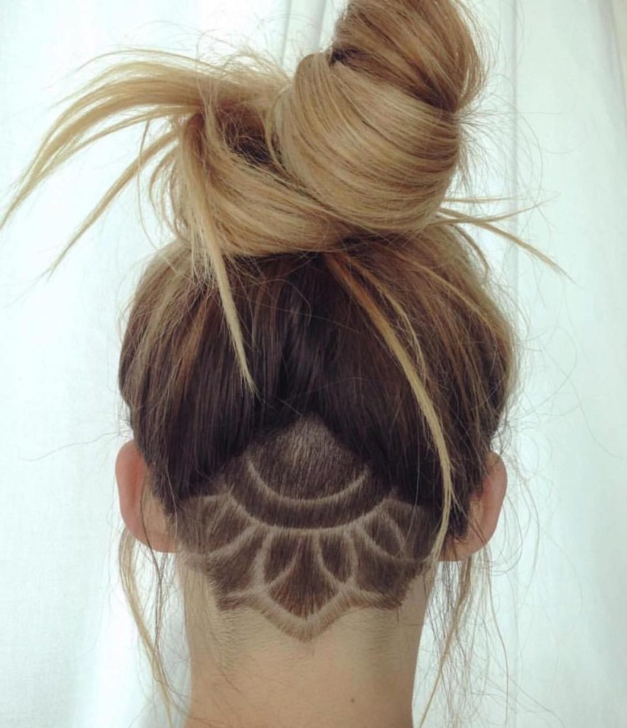 Undercut female long hair