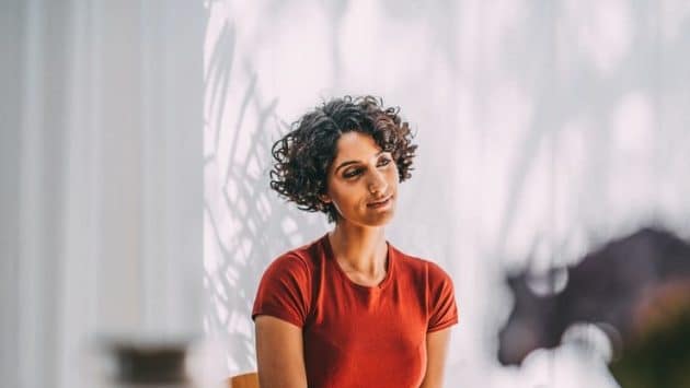 Curly hair with french cut bob