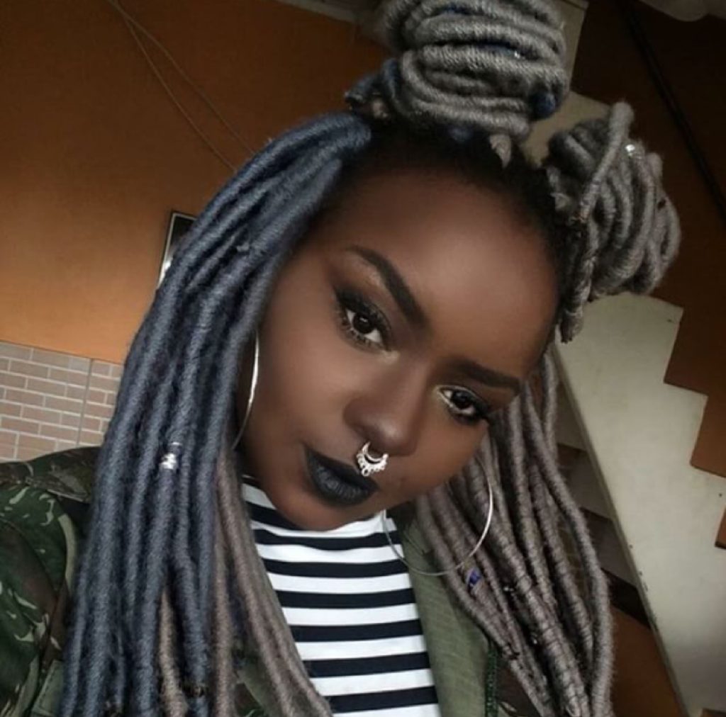 grey wool dread