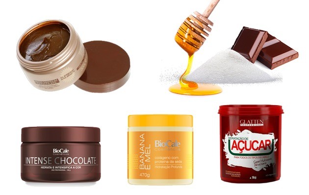 Chocolate, honey and sugar for curly hair