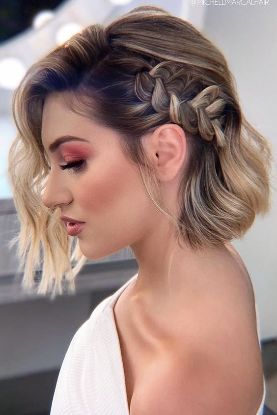 Check hairstyles for short hair for weddings