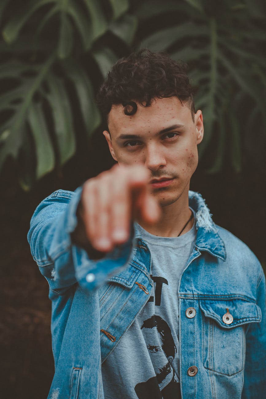 Curly male hair